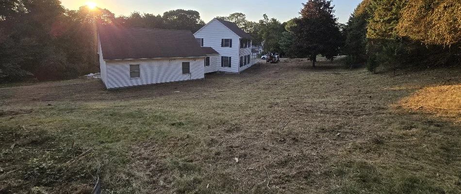 Land behind a house in Groton, CT.