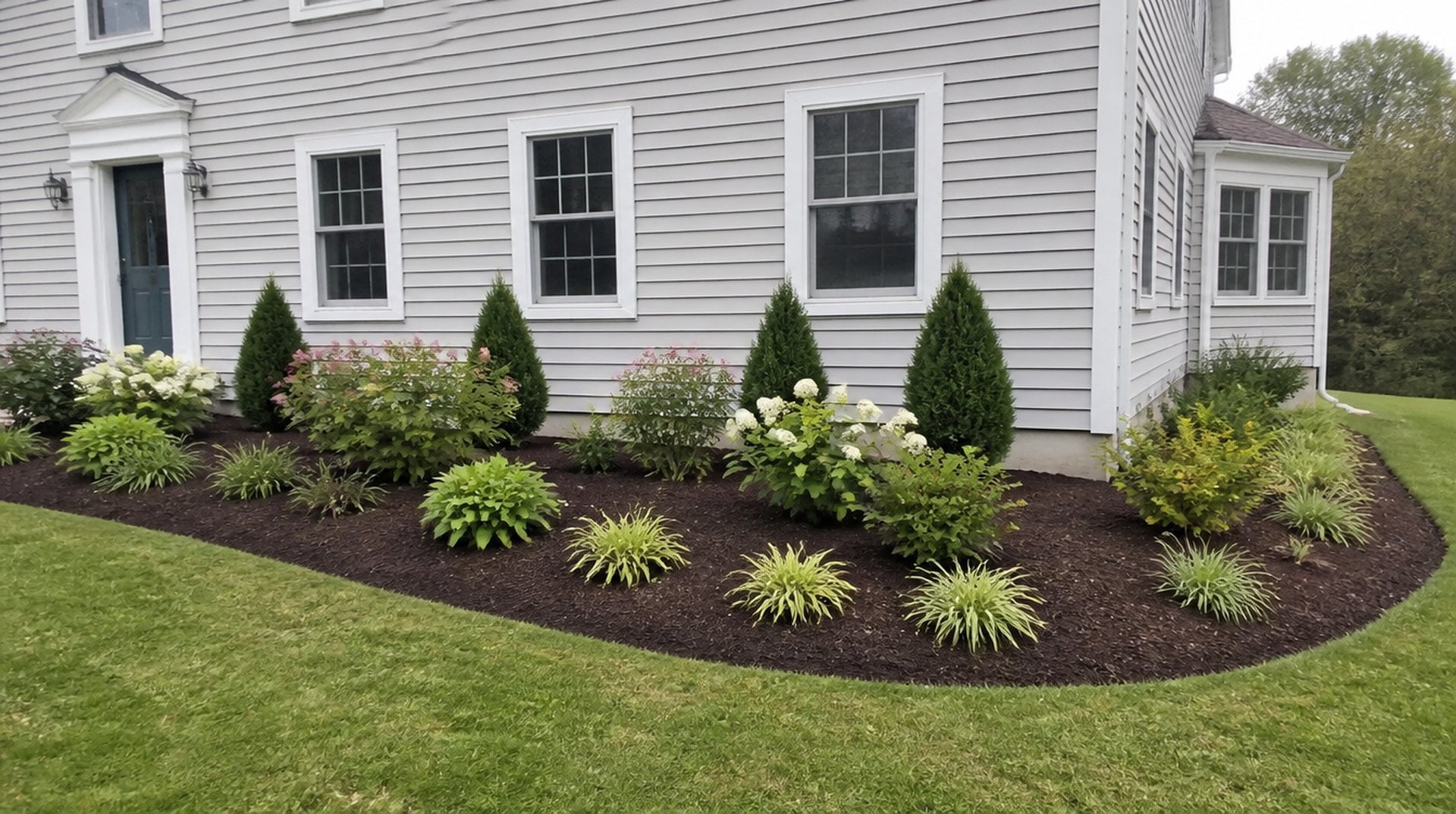 Landscape plantings in Mystic CT